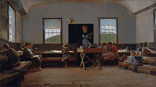 The Country School, 1871 | Winslow Homer | Giclée Leinwand Kunstdruck