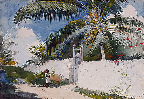 A Garden in Nassau, 1885 | Winslow Homer | Giclée Papier-Kunstdruck