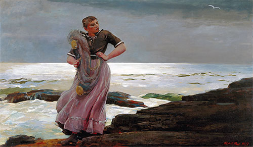 A Light on the Sea, 1897 | Winslow Homer | Giclée Leinwand Kunstdruck