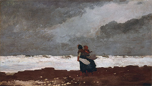 Winslow Homer | Two Figures by the Sea, 1882 | Giclée Canvas Print