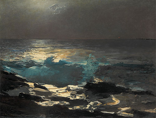 Moonlight, Wood Island Light, 1894 | Winslow Homer | Giclée Canvas Print