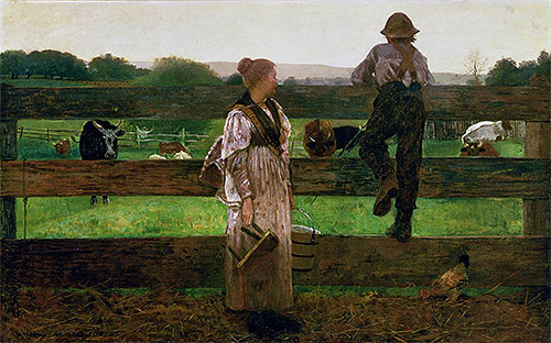 Milking Time, 1875 | Winslow Homer