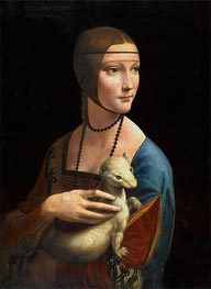 Lady with an Ermine (Cecilia Gallerani), 1496 by Leonardo da Vinci | Canvas Print