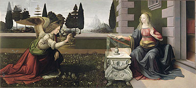 Die Verkündigung, c.1472/75 | Leonardo da Vinci | Giclée Leinwand Kunstdruck