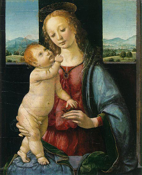 Madonna Dreyfus (Madonna mit Granatapfel), c.1475/80 | Leonardo da Vinci