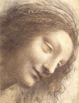 Leonardo da Vinci | Head of the Virgin, c.1508/12 | Giclée Paper Print