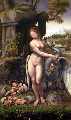 Leonardo da Vinci | Leda and the Swan, c.1505/15 | Giclée Canvas Print
