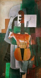 Cow and violin, 1913 | Kazimir Malevich