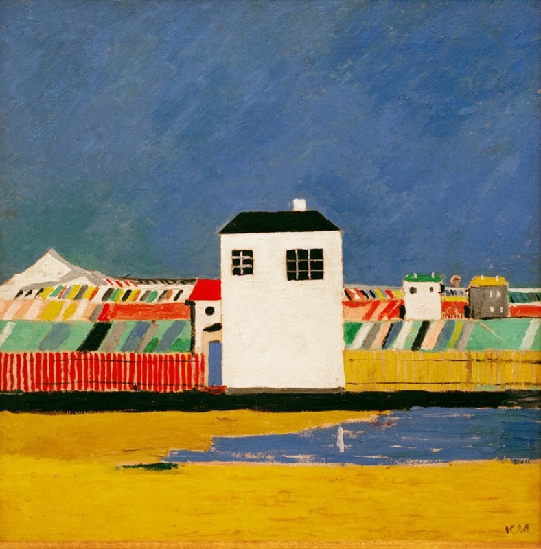 Landscape with White House, 1928 | Kazimir Malevich | Giclée Canvas Print