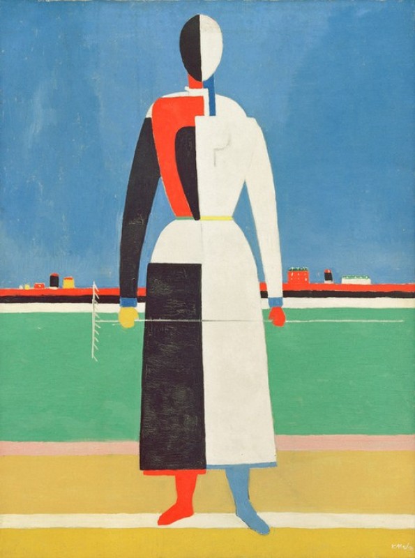 Woman with a Rake, 1915 | Kazimir Malevich | Giclée Canvas Print