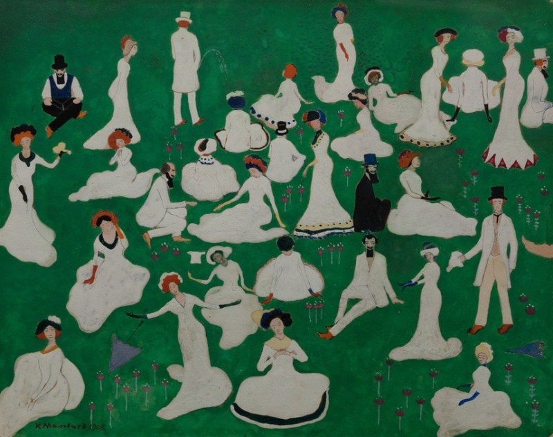 Rest (Group with Top Hats), 1908 | Kazimir Malevich | Giclée Canvas Print